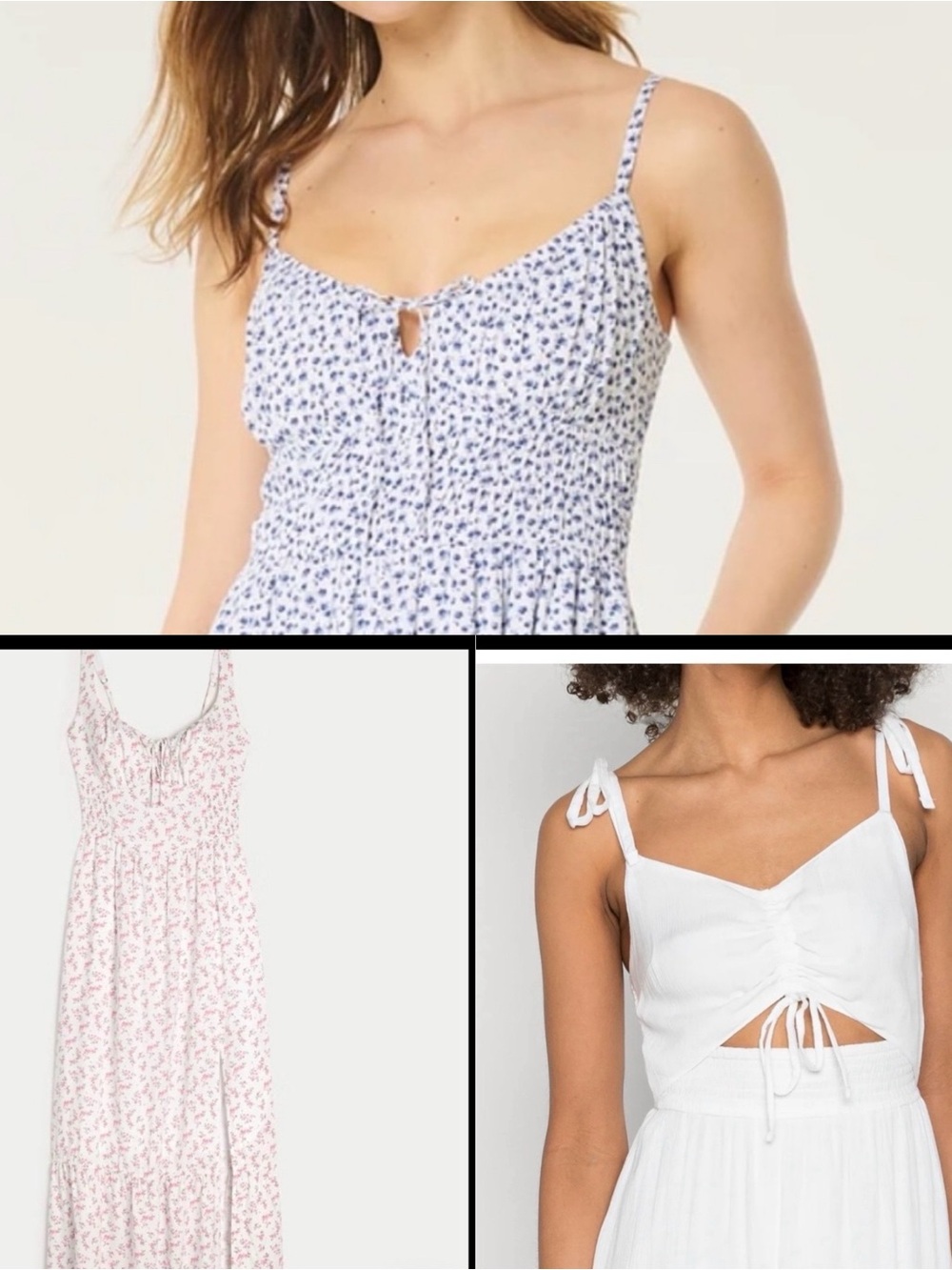 Nwt bundles of floral midi dress, floral romper, cut out white embroidered dress